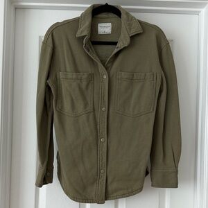 Abercrombie & Fitch Olive Green Shirt Jacket